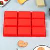 9 Cavity Rectangular Silicone Cake Molds for Baking Enthusiasts Space Saving Design Easy Releases Perfect Dessert
