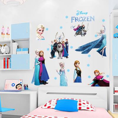 Waterproof Cartoon Disney Frozen Princess Wall Sticker for Decoration
