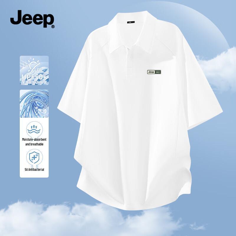 JEEP Men s Sun Protection Quick-Dry Polo T-Shirt XL