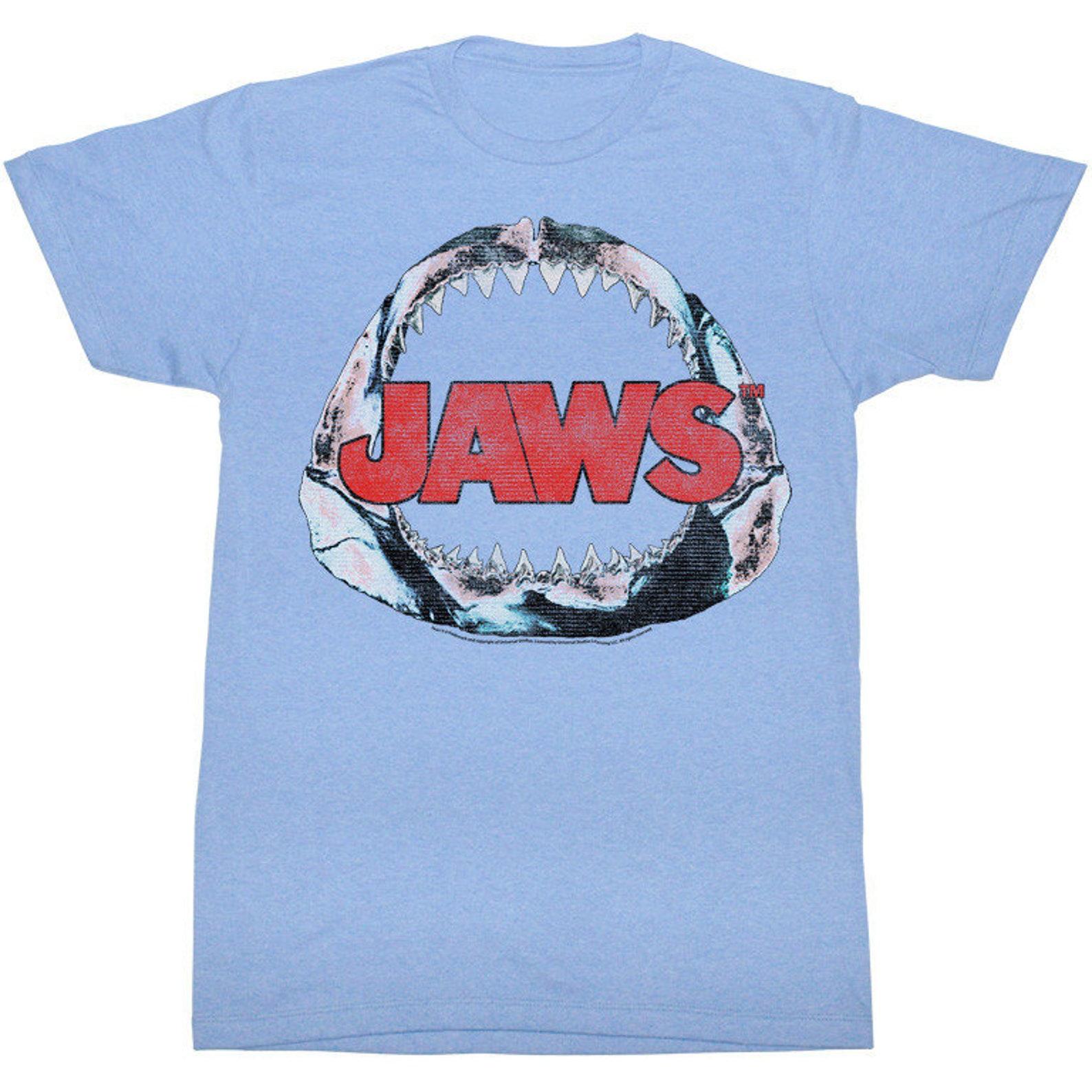 Jaws Bone Light Blue Heather Adult T-Shirt M