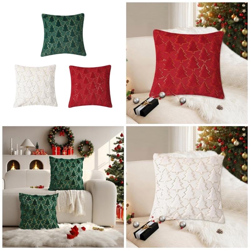 Christmas Throw Pillow Cover 45x45cm, Festival Sofa Chair Cushions Case for Living Room Bedroom