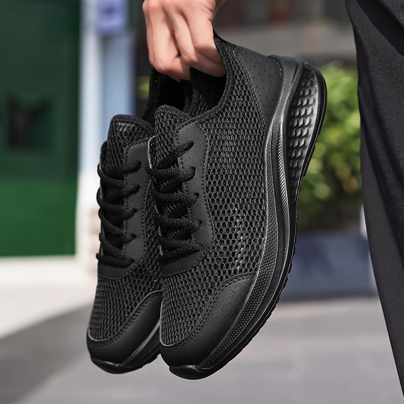 Fashion Men's Summer Hollow Mesh Running Shoes Breathable Casual Sports Shoes Large Size 48 Outdoor Running Shoes Non-slip Comfortable