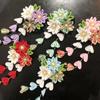 Hanfu Accessories Japanese Kimono Headwear Cloth Tassel Flower Hairpin  Daily