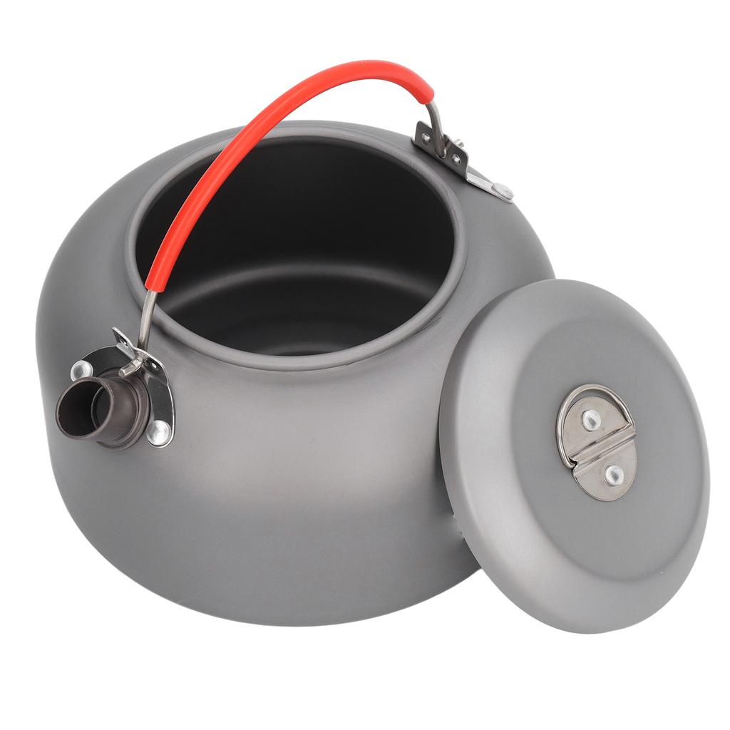 Campingkochkessel 1,4L Lebensmittelgeeignetes Metall Verbrühschutzgriff Verschleißfest Tragbare Camp-Kaffeekanne für
