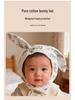 Bunny Ear Knitted Newborn Bonnet - Windproof Hat for 0-12 Months