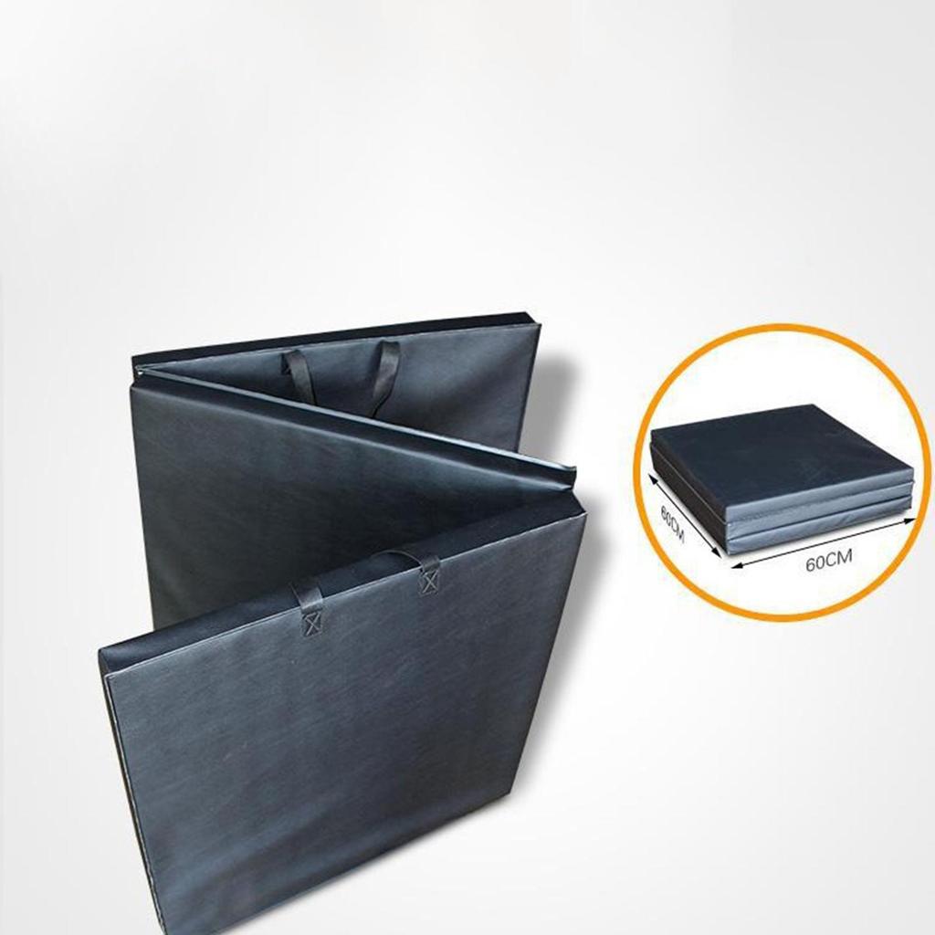 Three Fold Folding Exercise Mat Pilates Mat PVC Leather Anti Tear Fitness Mat for Aerobics Cardio Training Yoga Fitness Home Gym