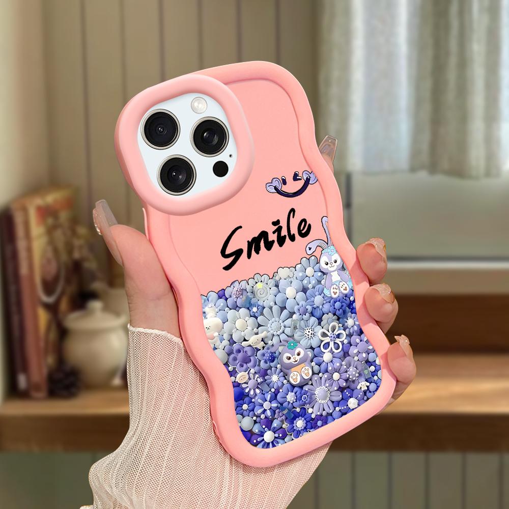 Big Wave Edge Soft silikonový materiál Macaron Pouzdro na telefon Nárazuvzdorné ochranné gumové pouzdro pro iPhone Samsung Huawei Honor Xiaomi Redmi OnePlus Moto