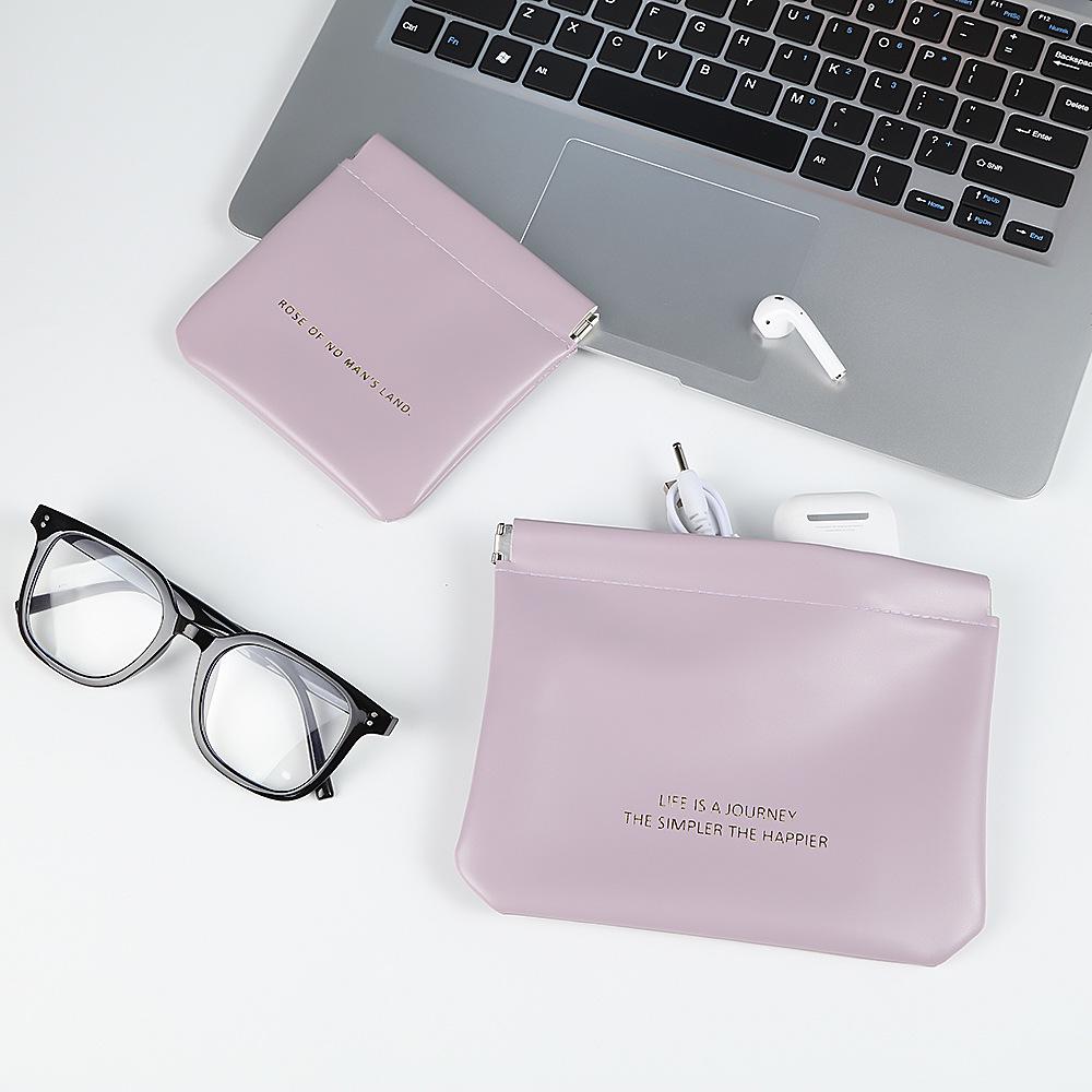 Spring Clip Red Envelope Multifunction Organizer: Portable Data Cable & Jewelry Holder with Auto Closure Coin Pouch