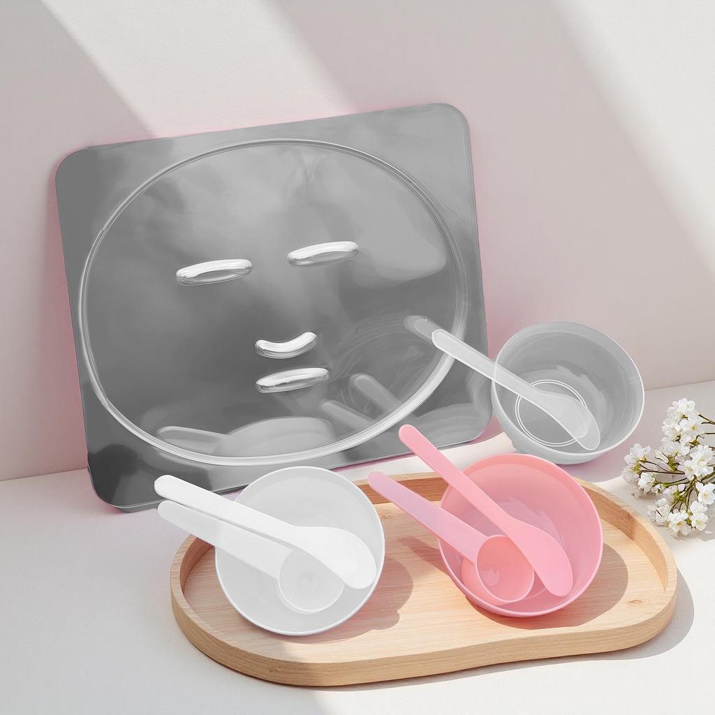 Set di Strumenti di Bellezza Fai da Te: Ciotola per mescolare, Bastoncino per maschera, Cucchiaio dosatore, Pennello in silicone, Ciotola in silicone