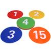 Numbered Spots Marker Flat Floor Spots Markers for Field and Courts Marking Fitness Agility Training Sport Game Exercise