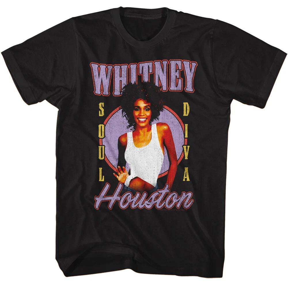

Whitney Houston Soul Diva Men s T Shirt R & B Pop Music Merch L