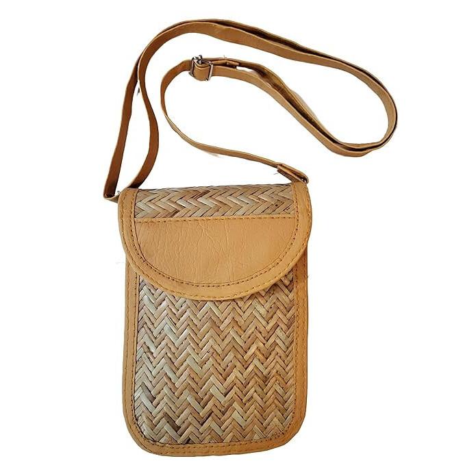 

RSINC Bamboo Bag Handmade Women s Mobile Sling Bag Eco-Friendly for Ladies B0DG5ZRY1Q