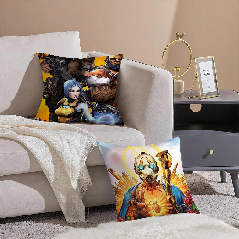 Chaotic and Irreverent BBorderlands Game Cushion Cover Throw Pillow Cover Hidden Button Durable Polyester Chair Cushion