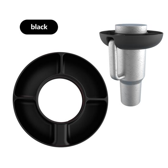 Silicone Tumbler Snack Bowl Reusable Snack Ring for 40 Oz Tumbler with Handle 4 Compartment Snack Tray Container Platter