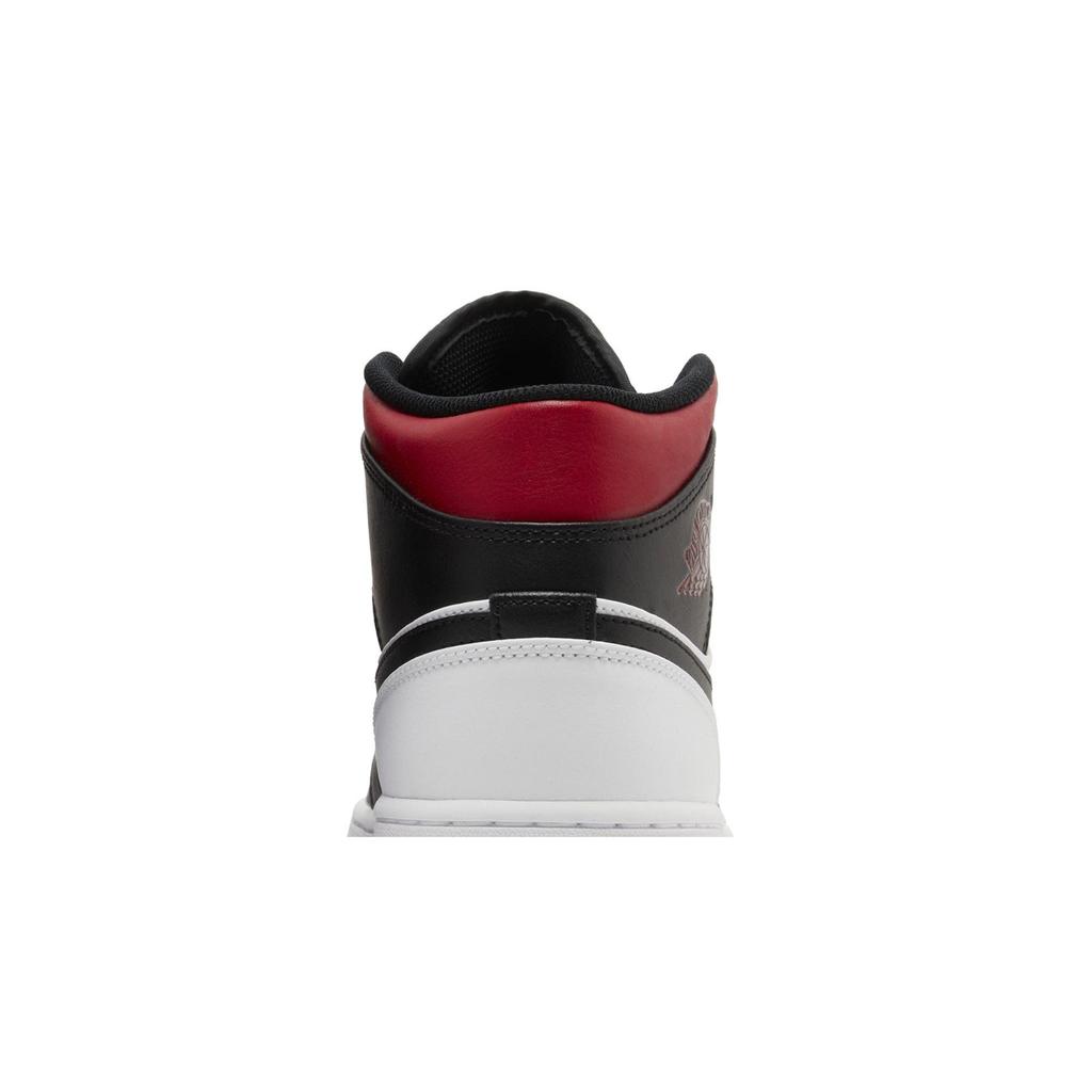 Air Jordan 1 Mid 'Gym Red Black Toe' (Unisex) White / Gym Red / Black Vintage Basketball Shoes DQ8426 106