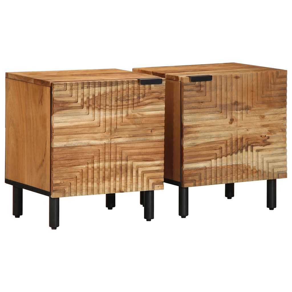 Nightstands 2 pcs. 40 x 33 x 46 cm Solid Acacia Wood