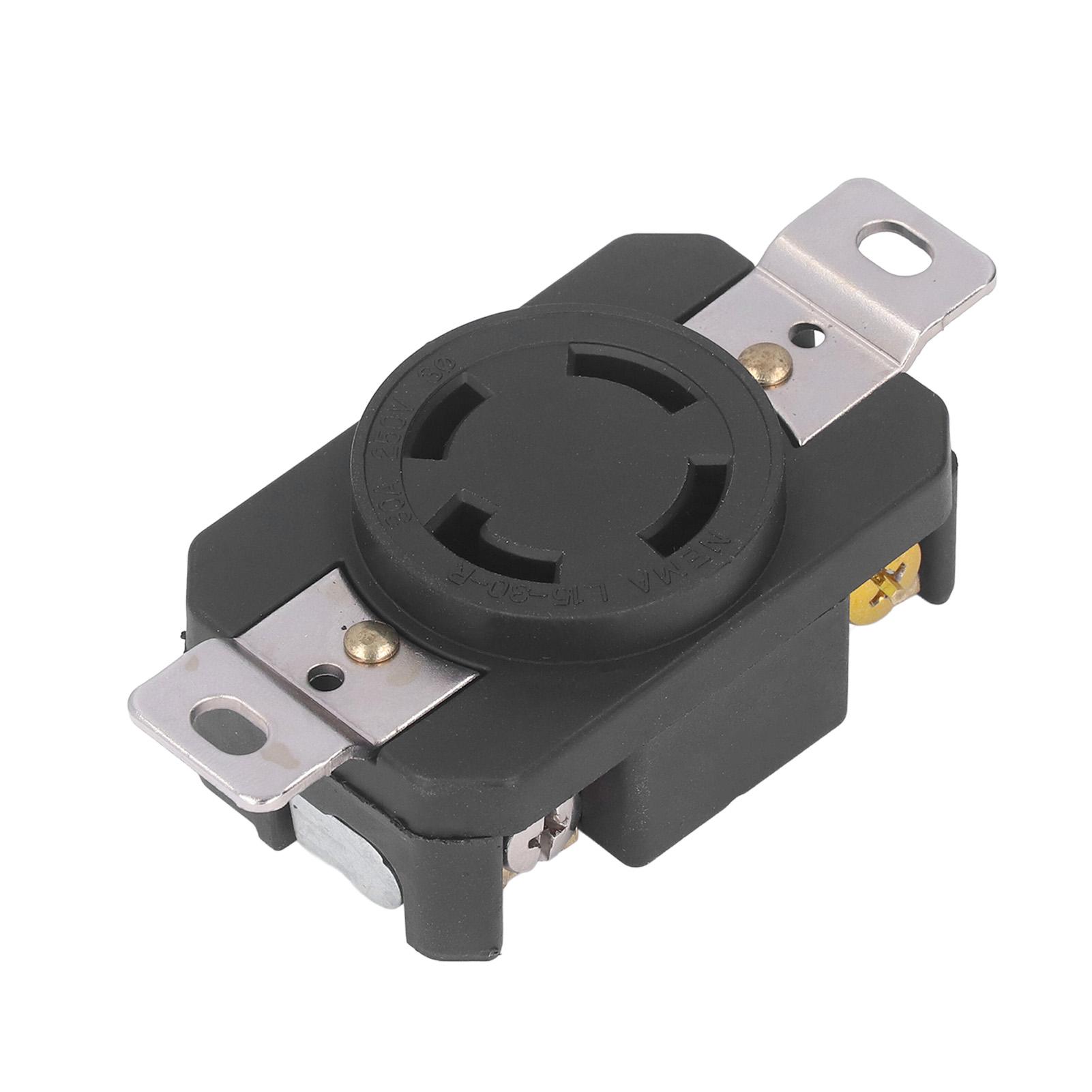 

Flush Mounting Locking Receptacle Industrial 4 Hole US Style 30A 250V NEMA L15-30R