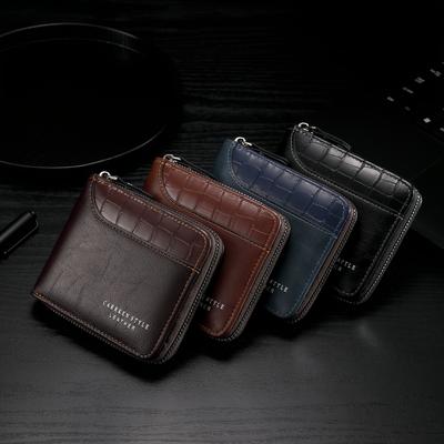 New Men'S Wallet Fashion Multifunctional Zipper Versatile Multi-Card Slots Card Holder Men'S Gift Christmas