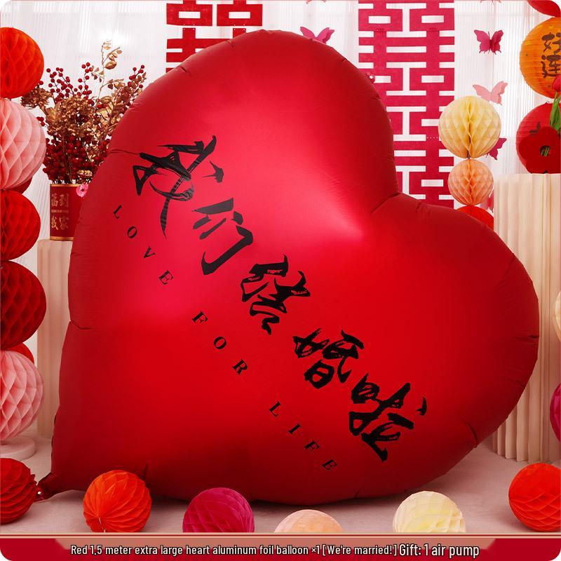 Love Heart Balloons Wedding Decoration Set for Engagement, New Home, Living Room, or Wedding Photos