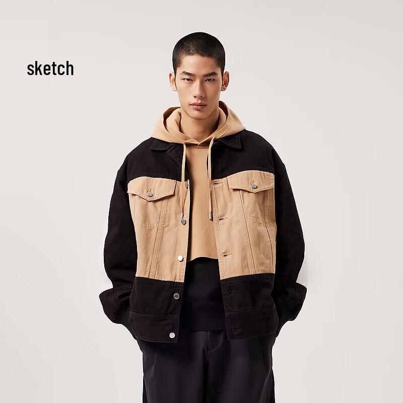 

GXG Men s 2024 Spring Contrast Patchwork Denim Jacket L