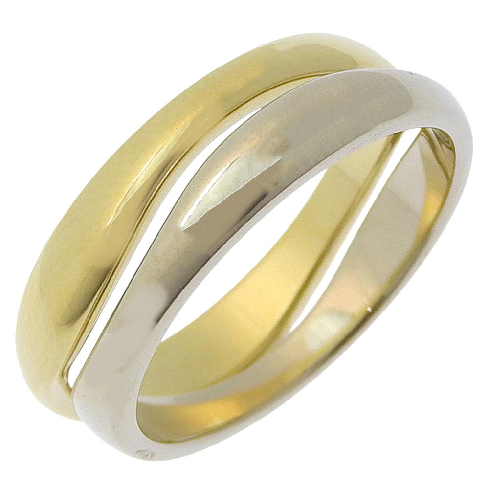 

CARTIER Love milling Ring Two set K18 yellow gold/K18 white gold #5.1(US Size) 5.3g Women Used