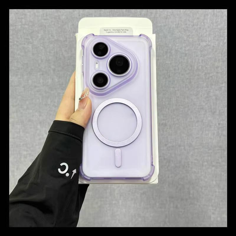 Four Corners Anti-shock PC Hard Case For Pura 80 Pro Plus Wireless Charge Translucent Cover For Pura 80 Ultra 70 Pro+
