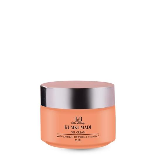 

HOUSE OF BEAUTY Крем-гель Kumkumadi с шафраном, куркумой и витамином C для лица, осветление кожи, придание ей сияния, увлажнение (50 мл)