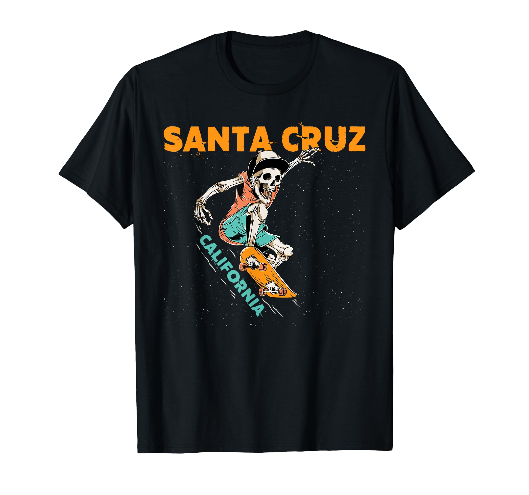 

Футболка Santa Cruz с изображением скелетона-скейтбордиста чёрный