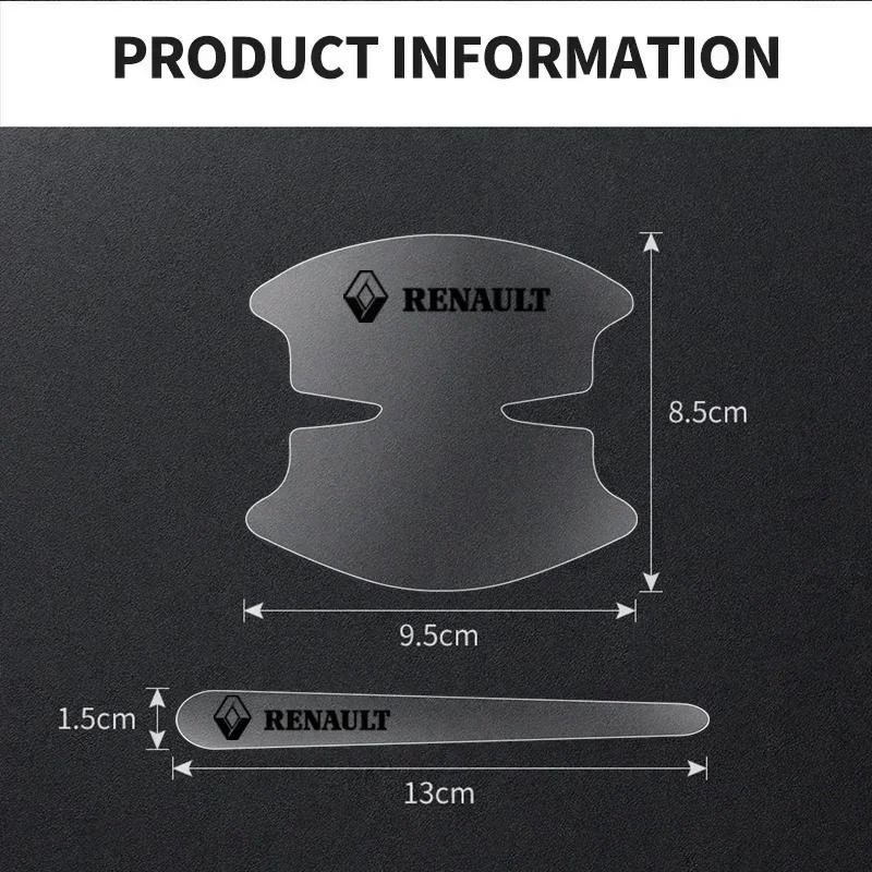 For Renault 2026 New Hub Caps 8PCS Car Door Handle Protector Stickers Vinyl Anti-Scratch Protection Auto Film For Renault Koleos