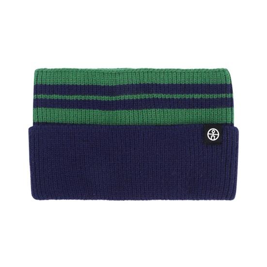 Kids Knitted Headband Wide Edge Elastic Ear Protection Warm Striped Contrast Design Ponytail Opening Headband