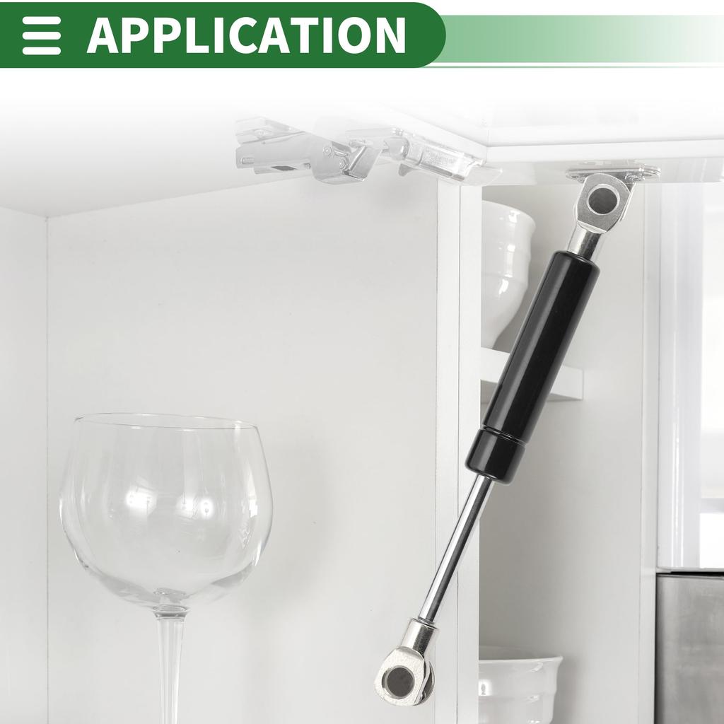 Motoforti Universal Lift Support Strut Gasfedern, 6 Zoll/150mm, 45lb/200N/20kg, Metall Schwarz, 2 Stück