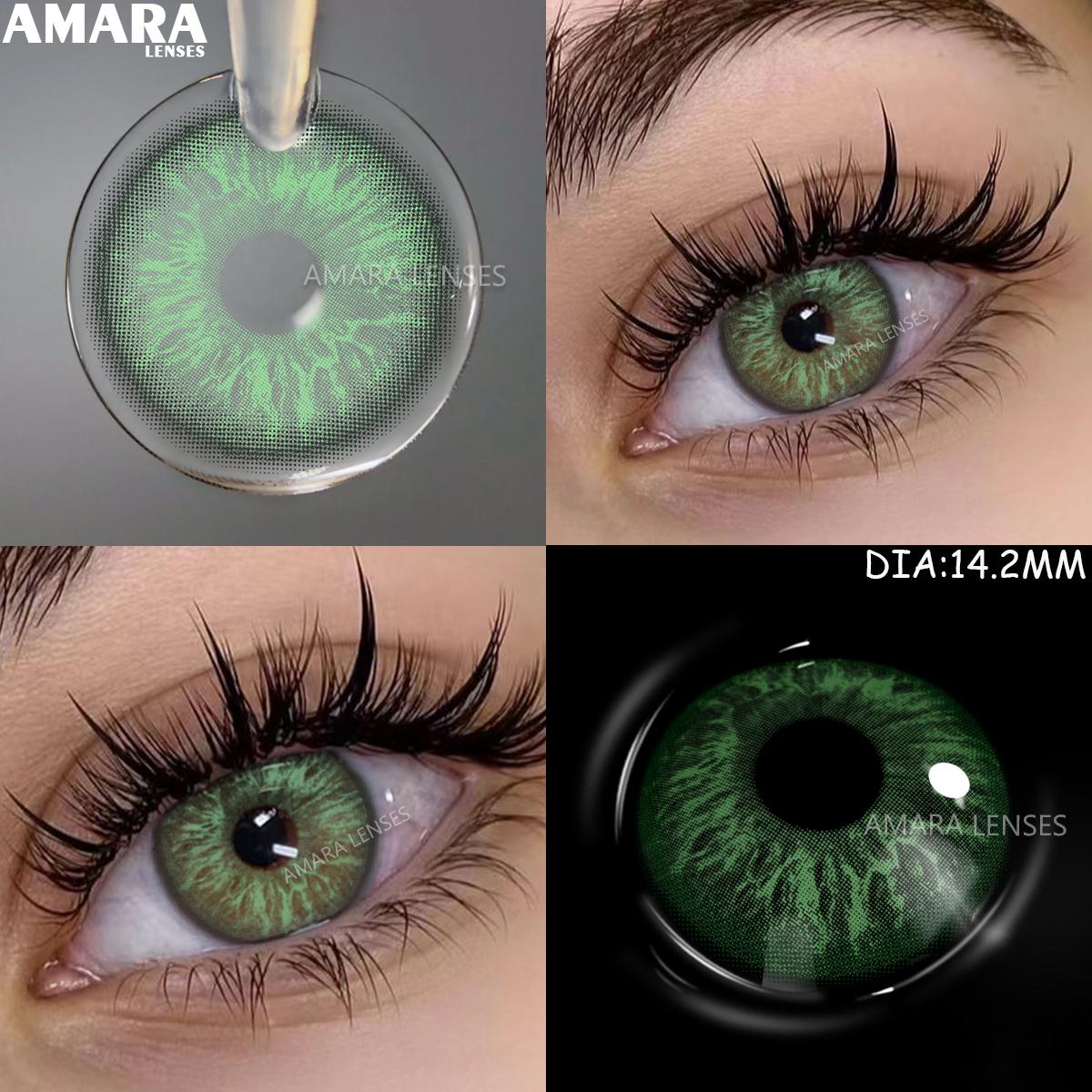 

EYESHARE Natural Green Contacts Lenses for Eyes Brown Colored Lenses Gray Pupils Blue Lenses Yearly Colorful Makeup Eye Contact