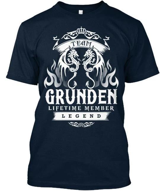 

Team Grunden Lifetime Member Legend Premium 100% Cotton T-shirt Mens Tees Top Made in USA T-Shirt Tee Top Unisex 4XL