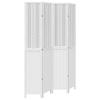 VidaXL Room Divider 4 Panels, Room Separator, Privacy Screen, Living Room Bedroom Screen, White Wood 358724
