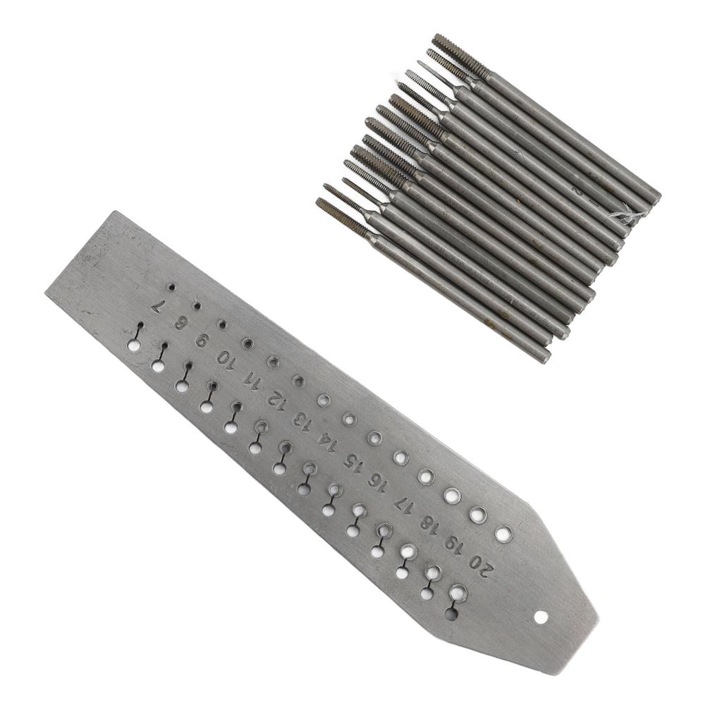 Jewellers Watchmakers Tap and Die 28 Hole 14 Different Sizes Stainless Steel Watch Mini Micro Repair Tool