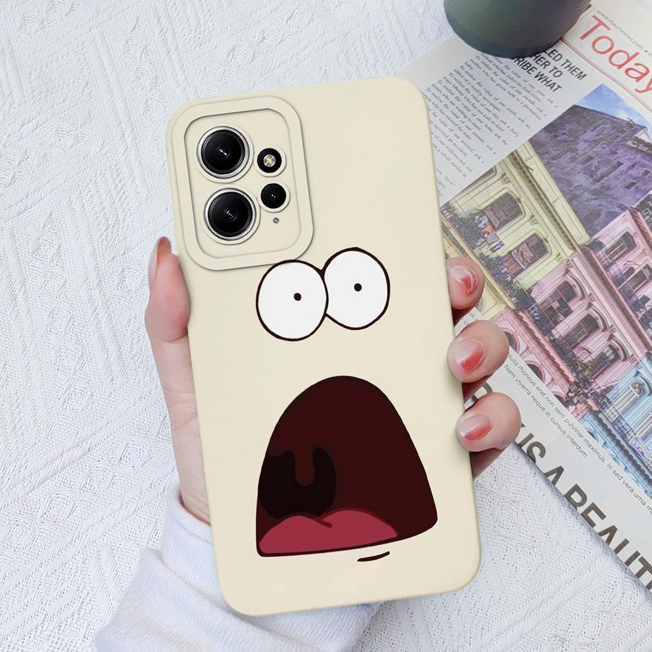 Cases For Xiaomi Redmi Note 12 12S 4G 5G Cute Patterned Liquid Silicone Anti Knock Back Cover For Redmi Note 12 S Funda Bumper