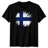 Finland Flag Distressed Travel Mens T Shirt