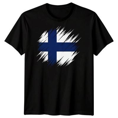 T-shirt Homme Voyage Drapeau Finlandais Usé