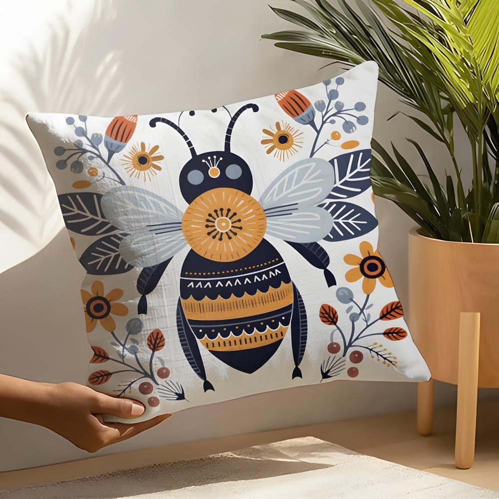 2 Simple Farm Crop Flower Print Pillow Case Home Living Room Decoration Linen Pillowcover Pillow Cases Cushion Cover