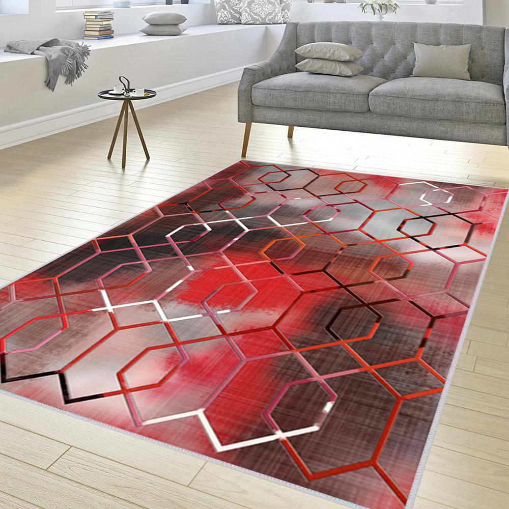 

Rovigo Home Моющийся ковер с набивным рисунком RVG1538-HT1394 80 x 150 красный