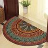 1PC Retro Door Rug Semi-circular Floor Mat Entrance Door Rugs Non-slip Absorbent Bathroom Mat Room Home Decoration Hogar Tapete