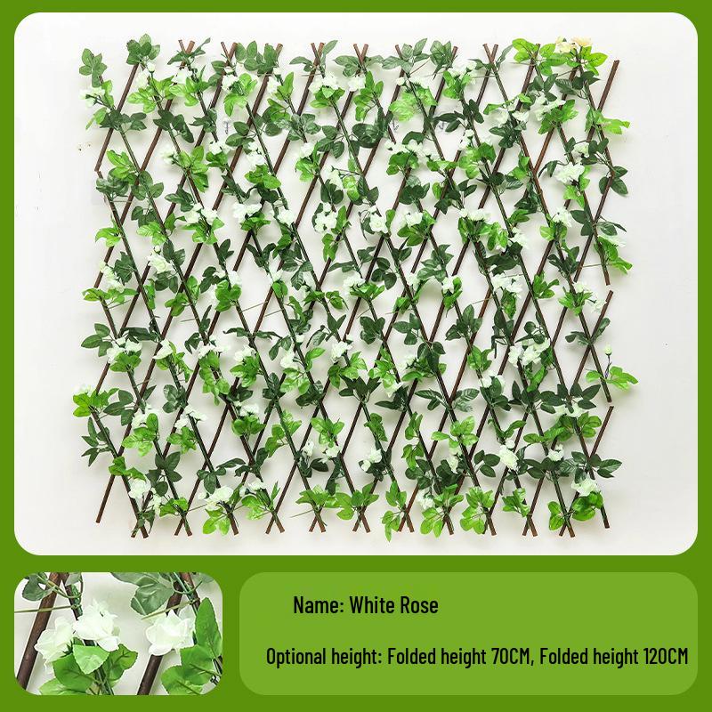 Expandable Pastoral Ivy Leaf Fence: Outdoor Green Hedge for Garden or Courtyard Decoration