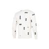 Adidas FW22 Patterned Print Crew Neck Sweatshirt Soft Casual Long Sleeve Streetwear Daily Top Men White HN8985