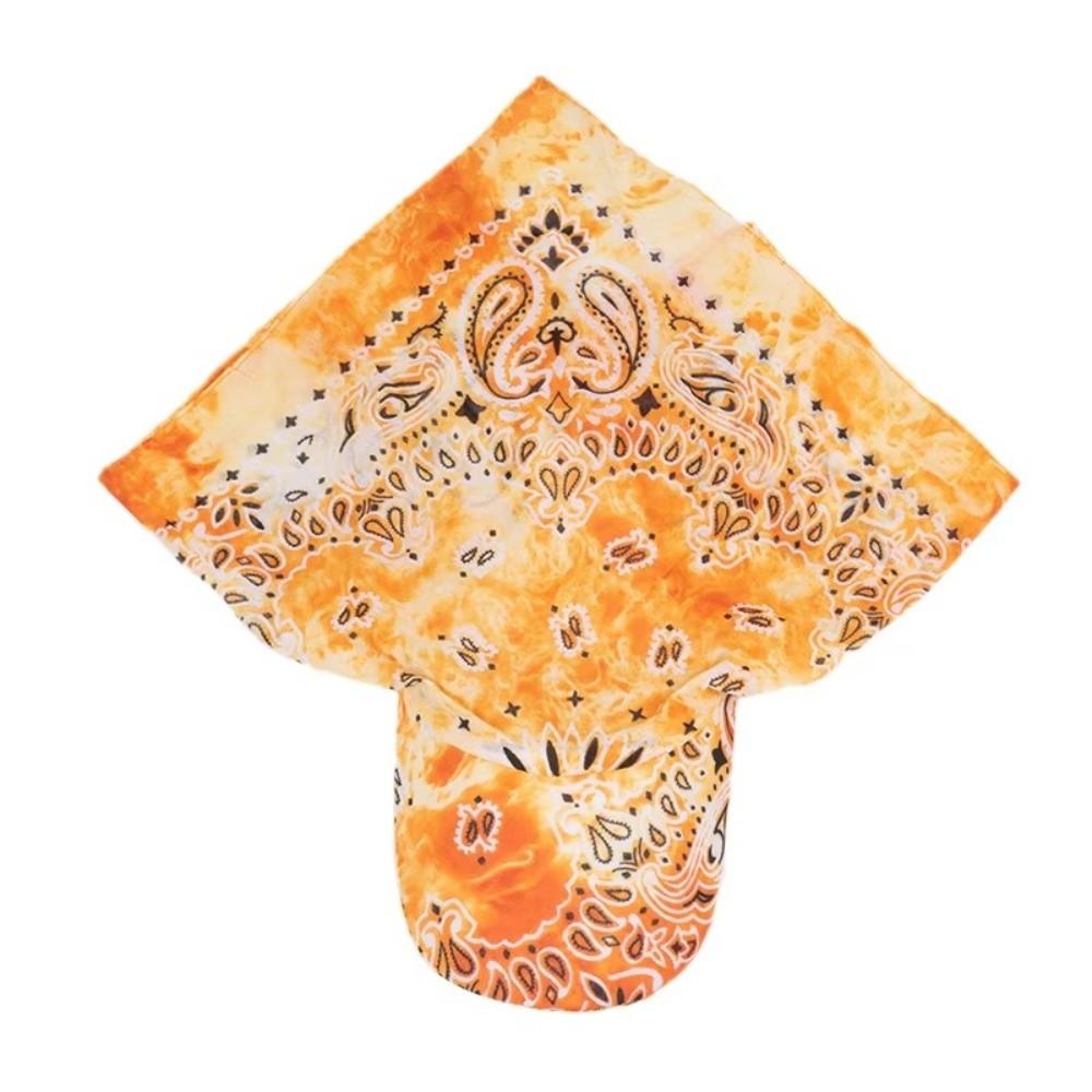 Printed Brim Bandana Hat Paisley Floral Sun Visor Hat Fashion Bandana Scarf  for Women