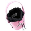 VIVIENNE WESTWOOD Saturn Logo Adjustable Detachable Shoulder Strap Drawstring Closure Leather Bucket Bag Women Bags Pink 4302002MUL001OG406