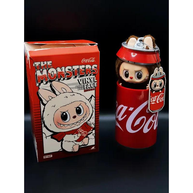 Blind Box Cola Doll Collection Series Black Vinyl Face Toys, Animated Character Face Dolls, Mysterious Surprise Key Chain Gifts