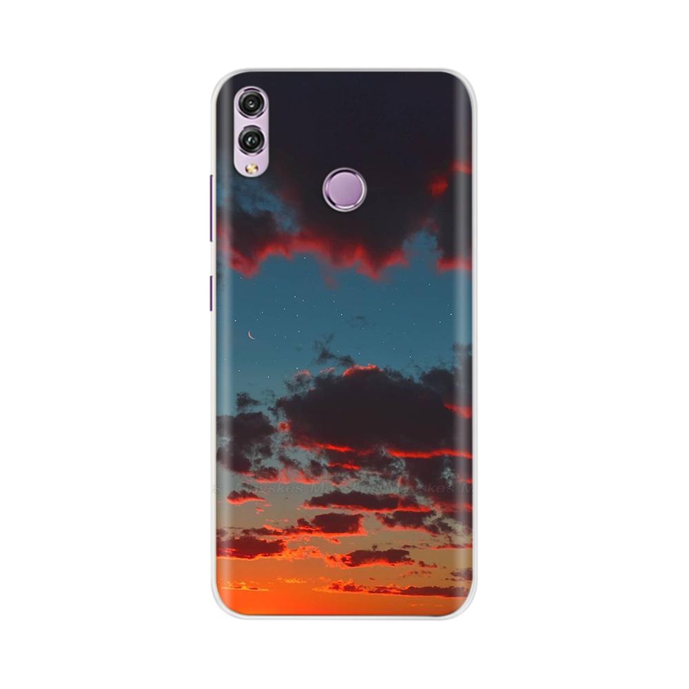 Für Honor 8X Hülle Mode Klare Bunte Weiche Handy-Rückabdeckung Für Huawei Honor 8X Silikon Funda Stoßfänger Schalen für Honor 8X