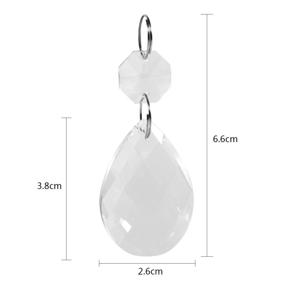10PCS Water Drop Chandelier Pendant Light Teardrop Beads Hanging Beads Beautiful Prism  Hanging