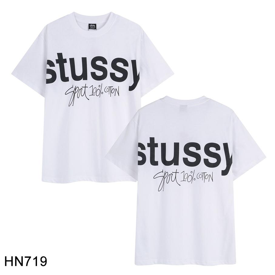 Stussy 2025 Sommer Neues Hochwertiges Rundhals-T-Shirt aus Baumwolle für Männer und Frauen Klassisches Logo mit neuem Musterdruck Paar-T-Shirt