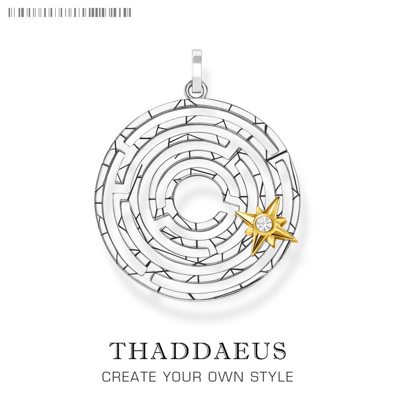Pendant Labyrinth With Golden Movable Star,2021 Lucky Fine Jewelry Europe Bijoux Accessories  Gift For Woman
